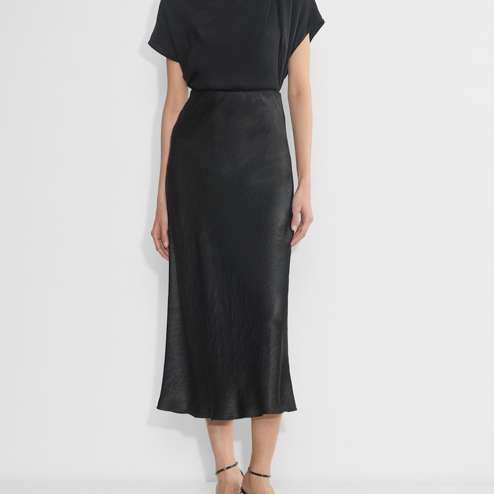 Aritzia Babaton Black Maxi Slip Skirt for Work